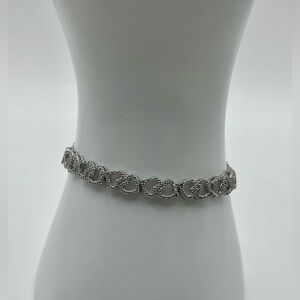 Heart Bolo Bracelet 925 Sterling Silver Accented Natural Diamond
